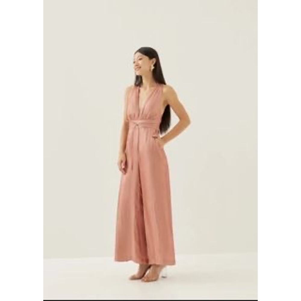 Love, Bonito | Metallic Pleated Jumpsuit